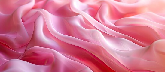 Obraz premium Flowing chiffon with elegant curves and waves, perfect for a romantic design, ideal for a copy space image.
