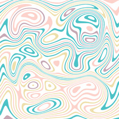 ABSTRACT ILLUSTRATION MARBLED TEXTURE LIQUIFY PSYCHEDELIC PASTEL SOFT COLORFUL DESIGN. OPTICAL ILLUSION BACKGROUND VECTOR DESIGN