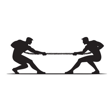 recommend clip art: tug of war silhouette vector illustration