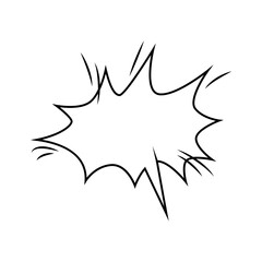 Collection of hand drawn Sharp Explosion Speech Bubbles. vector illustration. isolated on a white background