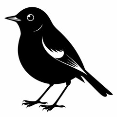 Robin black silhouette