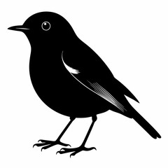 Robin black silhouette