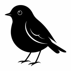 Robin black silhouette