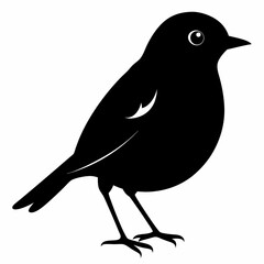 Robin black silhouette