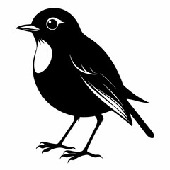 Robin black silhouette