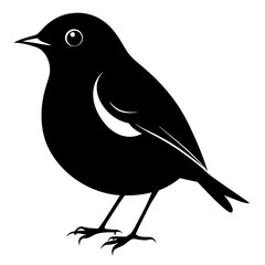 Robin black silhouette