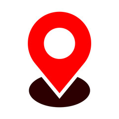 Vector location icons on a white background.