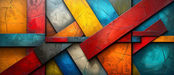 Fototapeta premium Abstract Geometric Background With Vibrant Colors