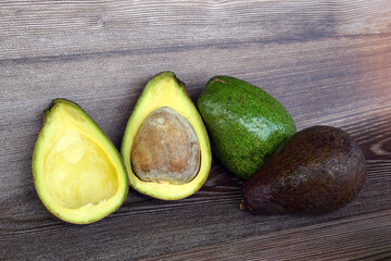 Avocado is a fruit with a light brown peel, rough surface, fine, buttery flesh, yellow in color,...