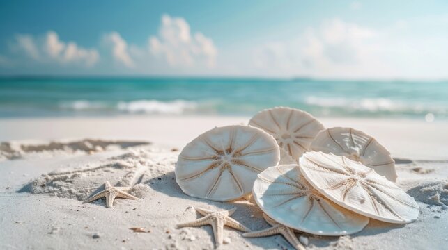 Pile of sand dollars