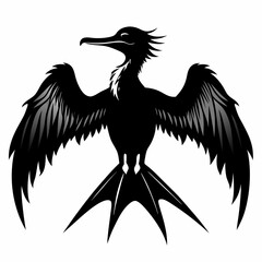 Frigatebird silhouette black