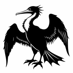 Frigatebird silhouette black