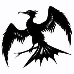 Frigatebird silhouette black