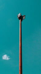 street lamp on blue sky