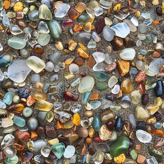 Glass beach sand texture