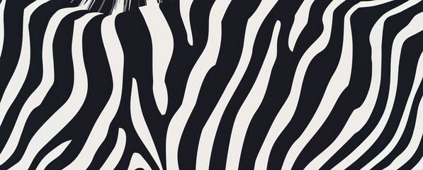 Close up of black and white zebra stripes