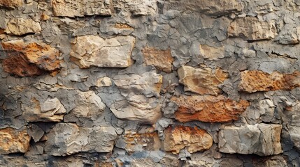 Fototapeta premium A wall made of gray and brown bricks