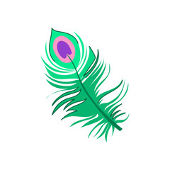 abstract peacock feather cartoon. hand bird, drawing watercolor, goose pastel abstract peacock feather sign. isolated symbol vector illustration