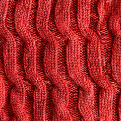 Red Cable knit texture