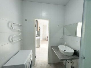 beautiful interior in the bathroom