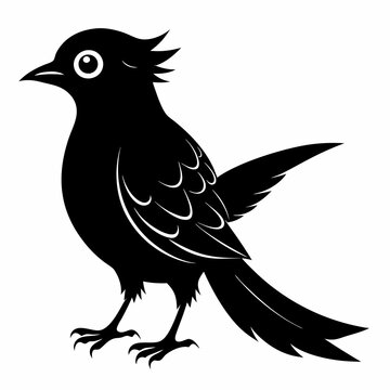 recommend clip art: Cuckoo black silhouette