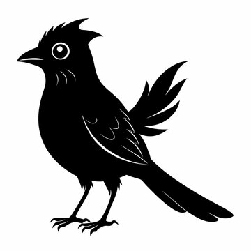 recommend clip art: Cuckoo black silhouette