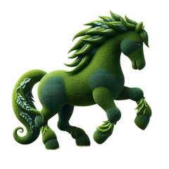 Fototapeta premium Horse Topiary Isolated on transparent Background