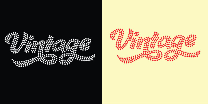 Rhinestone font vector Design. rhinestone elephant vector design for Illustration of collar neck decoration with rhinestones in the form of a necklacs