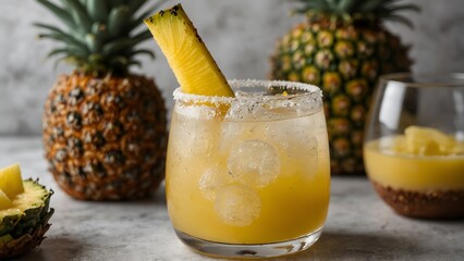 Pineapple coconut margarita 