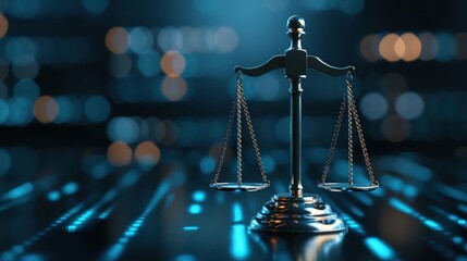 AIpowered legal services, online consultations, futuristic law office, holographic legal documents, advanced legal technology