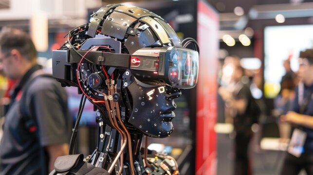 A tech innovation showcase with a variety of new and emerging technologies on display, from advanced robotics to virtual reality experiences, highlighting the diverse applications and potential of