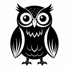 Owl black silhouette