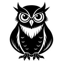 Owl black silhouette