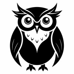 Owl black silhouette