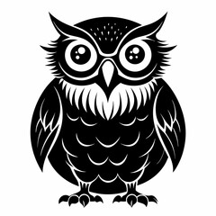 Owl black silhouette