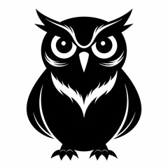 Owl black silhouette