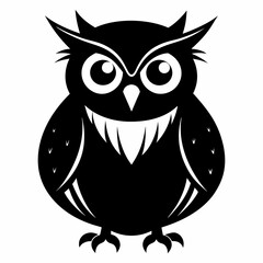 Owl black silhouette