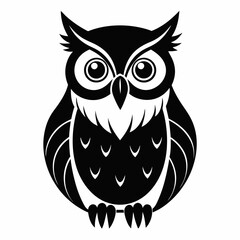 Owl black silhouette