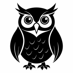 Owl black silhouette