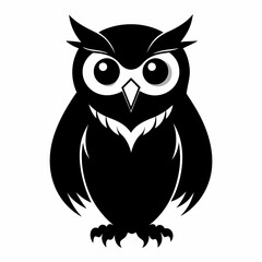 Owl black silhouette