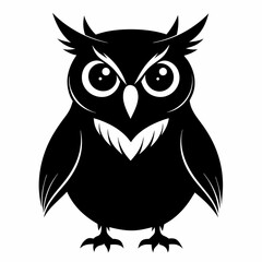 Owl black silhouette