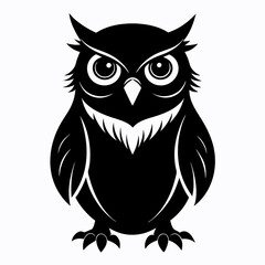 Owl black silhouette