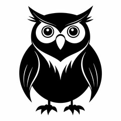Owl black silhouette