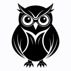 Owl black silhouette