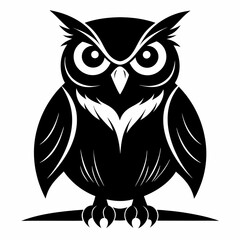 Owl black silhouette