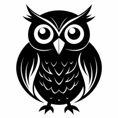 Owl black silhouette