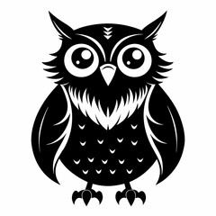 Owl black silhouette