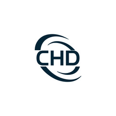 Obraz premium CHD logo. C H D design. White CHD letter. CHD, C H D letter logo design. C H D letter logo design in GOLD, GOLDEN LOGO, THREE, style. letter logo set in one artboard. C H D letter logo vector design.