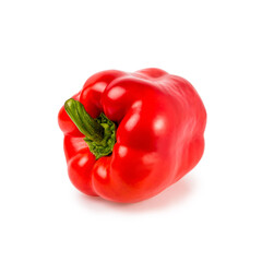 close- up of red Bell pepper isolated on a white background