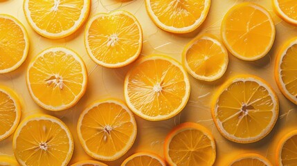Orange fruit slices citrus arrangement full